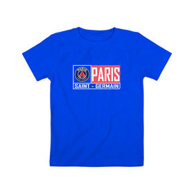 Детская футболка хлопок с принтом Paris Saint-Germain - New collections 2018 в Белгороде, 100% хлопок | круглый вырез горловины, полуприлегающий силуэт, длина до линии бедер | psg | псж