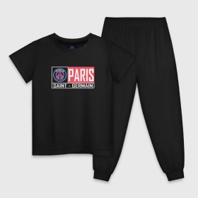 Детская пижама хлопок с принтом Paris Saint-Germain - New collections 2018 в Белгороде, 100% хлопок |  брюки и футболка прямого кроя, без карманов, на брюках мягкая резинка на поясе и по низу штанин
 | Тематика изображения на принте: psg | псж