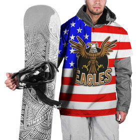 Накидка на куртку 3D с принтом Американский орёл в Белгороде, 100% полиэстер |  | usa | америка | американец | орел | символика америки | сша