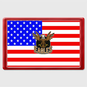 Магнит 45*70 с принтом Американский орёл в Белгороде, Пластик | Размер: 78*52 мм; Размер печати: 70*45 | usa | америка | американец | орел | символика америки | сша