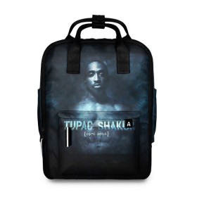 Женский рюкзак 3D с принтом Tupac Shakur 1971-1996 в Белгороде, 100% полиэстер | лямки с регулируемой длиной, сверху ручки, чтобы рюкзак нести как сумку. Основное отделение закрывается на молнию, как и внешний карман. Внутри два дополнительных кармана, один из которых закрывается на молнию. По бокам два дополнительных кармашка, куда поместится маленькая бутылочка
 | 1971 1996 | 2pac | makaveli | амару | ганста | гето | гетто | годы жизни | жизнь головореза | крутой | лицо | надпись | песня | реп | репер | слова песни | тупак | хип хоп | хипхоп | шакур