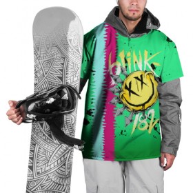 Накидка на куртку 3D с принтом Blink 182 в Белгороде, 100% полиэстер |  | blink | альтернативный рок | блинк | зеленый | линии | марк хоппус | музыка | мэтт скиба | панк | панк рок | песни | полосы | поп панк | рок | скейт панк | смайл | трэвис баркер