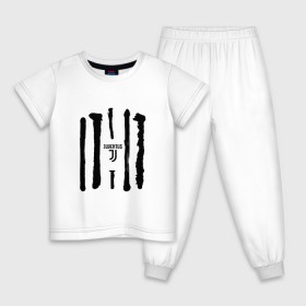 Детская пижама хлопок с принтом Juventus - Drawing paint (Collections 2018) в Белгороде, 100% хлопок |  брюки и футболка прямого кроя, без карманов, на брюках мягкая резинка на поясе и по низу штанин
 | juve | юве | ювентус