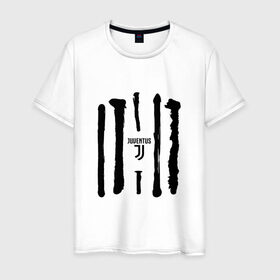Мужская футболка хлопок с принтом Juventus - Drawing paint (Collections 2018) в Белгороде, 100% хлопок | прямой крой, круглый вырез горловины, длина до линии бедер, слегка спущенное плечо. | juve | юве | ювентус
