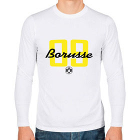 Мужской лонгслив хлопок с принтом Borussia Dortmund - Borusse 09 (New 2018 Design) в Белгороде, 100% хлопок |  | боруссия дортмунд
