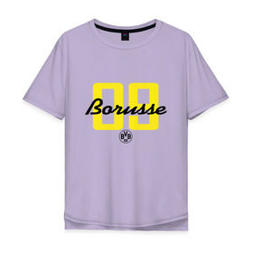Мужская футболка хлопок Oversize с принтом Borussia Dortmund - Borusse 09 (New 2018 Design) в Белгороде, 100% хлопок | свободный крой, круглый ворот, “спинка” длиннее передней части | боруссия дортмунд