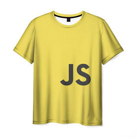 Мужская футболка 3D с принтом JavaScript в Белгороде, 100% полиэфир | прямой крой, круглый вырез горловины, длина до линии бедер | Тематика изображения на принте: javascript | js