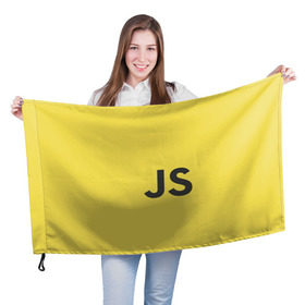 Флаг 3D с принтом JavaScript в Белгороде, 100% полиэстер | плотность ткани — 95 г/м2, размер — 67 х 109 см. Принт наносится с одной стороны | javascript | js