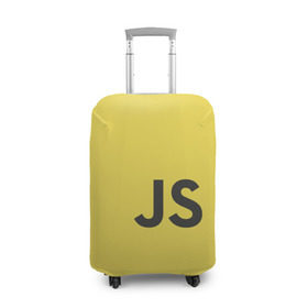 Чехол для чемодана 3D с принтом JavaScript в Белгороде, 86% полиэфир, 14% спандекс | двустороннее нанесение принта, прорези для ручек и колес | javascript | js