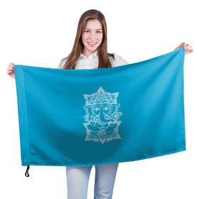 Флаг 3D с принтом India в Белгороде, 100% полиэстер | плотность ткани — 95 г/м2, размер — 67 х 109 см. Принт наносится с одной стороны | india | будда | буддизм | индия | символика индии | слон | хинди