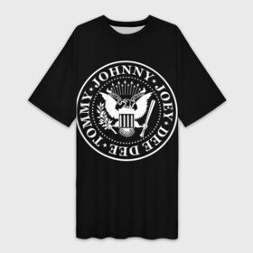 Платье-футболка 3D с принтом The Ramones в Белгороде,  |  | punk | ramones | rock | панк | рамонс | рок