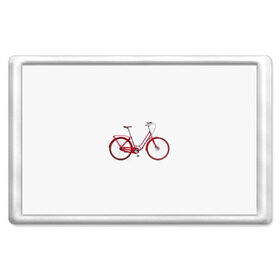 Магнит 45*70 с принтом Велосипед в Белгороде, Пластик | Размер: 78*52 мм; Размер печати: 70*45 | Тематика изображения на принте: bicycle | байсикл | велик | красный | москва | педали