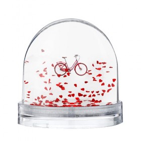 Водяной шар с принтом Велосипед в Белгороде, Пластик | Изображение внутри шара печатается на глянцевой фотобумаге с двух сторон | bicycle | байсикл | велик | красный | москва | педали