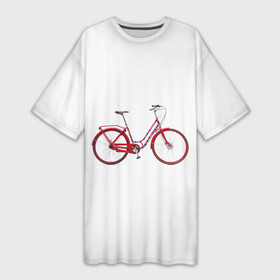 Платье-футболка 3D с принтом Велосипед в Белгороде,  |  | bicycle | байсикл | велик | красный | москва | педали