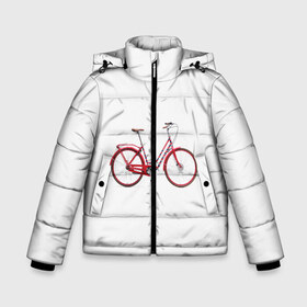 Зимняя куртка для мальчиков 3D с принтом Велосипед в Белгороде, ткань верха — 100% полиэстер; подклад — 100% полиэстер, утеплитель — 100% полиэстер | длина ниже бедра, удлиненная спинка, воротник стойка и отстегивающийся капюшон. Есть боковые карманы с листочкой на кнопках, утяжки по низу изделия и внутренний карман на молнии. 

Предусмотрены светоотражающий принт на спинке, радужный светоотражающий элемент на пуллере молнии и на резинке для утяжки | bicycle | байсикл | велик | красный | москва | педали