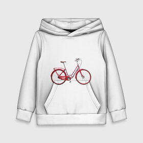 Детская толстовка 3D с принтом Велосипед в Белгороде, 100% полиэстер | двухслойный капюшон со шнурком для регулировки, мягкие манжеты на рукавах и по низу толстовки, спереди карман-кенгуру с мягким внутренним слоем | Тематика изображения на принте: bicycle | байсикл | велик | красный | москва | педали