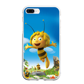 Чехол для iPhone 7Plus/8 Plus матовый с принтом Пчелка Майя в Белгороде, Силикон | Область печати: задняя сторона чехла, без боковых панелей | вилли | майя | мая | пчелка | пчёлка майя | флип