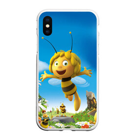 Чехол для iPhone XS Max матовый с принтом Пчелка Майя в Белгороде, Силикон | Область печати: задняя сторона чехла, без боковых панелей | вилли | майя | мая | пчелка | пчёлка майя | флип