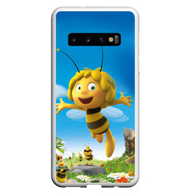 Чехол для Samsung Galaxy S10 с принтом Пчелка Майя в Белгороде, Силикон | Область печати: задняя сторона чехла, без боковых панелей | Тематика изображения на принте: вилли | майя | мая | пчелка | пчёлка майя | флип
