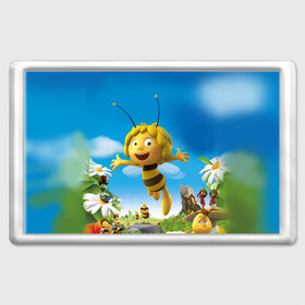 Магнит 45*70 с принтом Пчелка Майя в Белгороде, Пластик | Размер: 78*52 мм; Размер печати: 70*45 | вилли | майя | мая | пчелка | пчёлка майя | флип