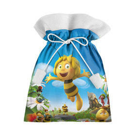 Подарочный 3D мешок с принтом Пчелка Майя в Белгороде, 100% полиэстер | Размер: 29*39 см | Тематика изображения на принте: вилли | майя | мая | пчелка | пчёлка майя | флип