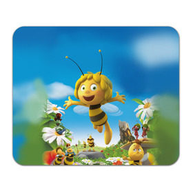 Коврик прямоугольный с принтом Пчелка Майя в Белгороде, натуральный каучук | размер 230 х 185 мм; запечатка лицевой стороны | Тематика изображения на принте: вилли | майя | мая | пчелка | пчёлка майя | флип