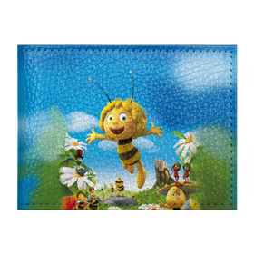 Обложка для студенческого билета с принтом Пчелка Майя в Белгороде, натуральная кожа | Размер: 11*8 см; Печать на всей внешней стороне | вилли | майя | мая | пчелка | пчёлка майя | флип