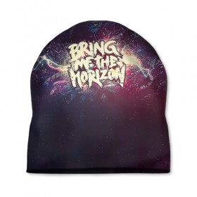 Шапка 3D с принтом Bring Me the Horizon в Белгороде, 100% полиэстер | универсальный размер, печать по всей поверхности изделия | 