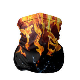 Бандана-труба 3D с принтом Две стихии в Белгороде, 100% полиэстер, ткань с особыми свойствами — Activecool | плотность 150‒180 г/м2; хорошо тянется, но сохраняет форму | cold | fire | ice | вода water | лёд | огонь | пламя | стихиz | холод