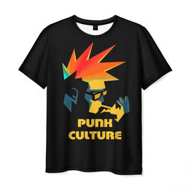 Мужская футболка 3D с принтом Punk culture в Белгороде, 100% полиэфир | прямой крой, круглый вырез горловины, длина до линии бедер | Тематика изображения на принте: music | punk | ирокез | музыка | панк | панк музыка | рок | рок музыка | суб культура