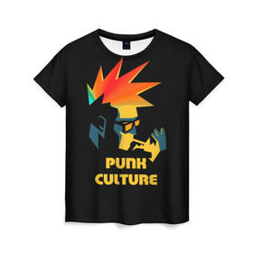 Женская футболка 3D с принтом Punk culture в Белгороде, 100% полиэфир ( синтетическое хлопкоподобное полотно) | прямой крой, круглый вырез горловины, длина до линии бедер | music | punk | ирокез | музыка | панк | панк музыка | рок | рок музыка | суб культура