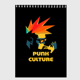 Скетчбук с принтом Punk culture в Белгороде, 100% бумага
 | 48 листов, плотность листов — 100 г/м2, плотность картонной обложки — 250 г/м2. Листы скреплены сверху удобной пружинной спиралью | music | punk | ирокез | музыка | панк | панк музыка | рок | рок музыка | суб культура