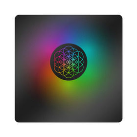 Магнит виниловый Квадрат с принтом Coldplay в Белгороде, полимерный материал с магнитным слоем | размер 9*9 см, закругленные углы | cold play | rock | колд плей | колд плэй | колдплей | колдплэй | рок