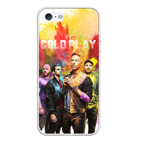 Чехол для iPhone 5/5S матовый с принтом Coldplay в Белгороде, Силикон | Область печати: задняя сторона чехла, без боковых панелей | cold play | rock | колд плей | колд плэй | колдплей | колдплэй | рок