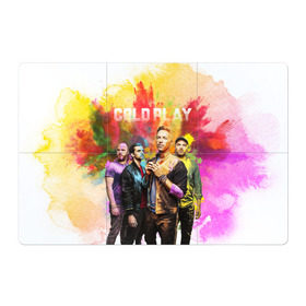 Магнитный плакат 3Х2 с принтом Coldplay в Белгороде, Полимерный материал с магнитным слоем | 6 деталей размером 9*9 см | cold play | rock | колд плей | колд плэй | колдплей | колдплэй | рок