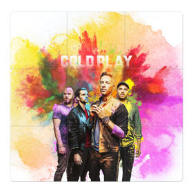 Магнитный плакат 3Х3 с принтом Coldplay в Белгороде, Полимерный материал с магнитным слоем | 9 деталей размером 9*9 см | cold play | rock | колд плей | колд плэй | колдплей | колдплэй | рок