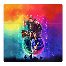 Магнитный плакат 3Х3 с принтом Coldplay в Белгороде, Полимерный материал с магнитным слоем | 9 деталей размером 9*9 см | 