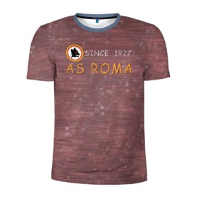 Мужская футболка 3D спортивная с принтом A S Roma - Vintage No.3 в Белгороде, 100% полиэстер с улучшенными характеристиками | приталенный силуэт, круглая горловина, широкие плечи, сужается к линии бедра | Тематика изображения на принте: рим | рома