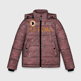 Зимняя куртка для мальчиков 3D с принтом A S Roma - Vintage No 3 в Белгороде, ткань верха — 100% полиэстер; подклад — 100% полиэстер, утеплитель — 100% полиэстер | длина ниже бедра, удлиненная спинка, воротник стойка и отстегивающийся капюшон. Есть боковые карманы с листочкой на кнопках, утяжки по низу изделия и внутренний карман на молнии. 

Предусмотрены светоотражающий принт на спинке, радужный светоотражающий элемент на пуллере молнии и на резинке для утяжки | рим | рома