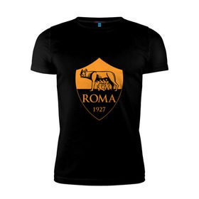 Мужская футболка премиум с принтом A S Roma - Autumn Top в Белгороде, 92% хлопок, 8% лайкра | приталенный силуэт, круглый вырез ворота, длина до линии бедра, короткий рукав | Тематика изображения на принте: as roma | roma | рома | футбол