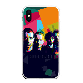 Чехол для iPhone XS Max матовый с принтом Coldplay в Белгороде, Силикон | Область печати: задняя сторона чехла, без боковых панелей | cold play | rock | колд плей | колд плэй | колдплей | колдплэй | рок