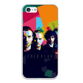 Чехол для iPhone 5/5S матовый с принтом Coldplay в Белгороде, Силикон | Область печати: задняя сторона чехла, без боковых панелей | cold play | rock | колд плей | колд плэй | колдплей | колдплэй | рок
