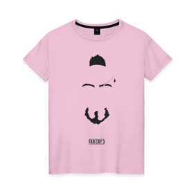 Женская футболка хлопок с принтом Ваас минимализм в Белгороде, 100% хлопок | прямой крой, круглый вырез горловины, длина до линии бедер, слегка спущенное плечо | far cry | farcry | farcry3 | vaas | ваас | враг | злодей | минимализм | психопат