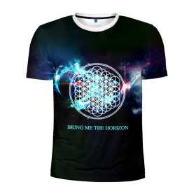 Мужская футболка 3D спортивная с принтом Bring Me the Horizon космос в Белгороде, 100% полиэстер с улучшенными характеристиками | приталенный силуэт, круглая горловина, широкие плечи, сужается к линии бедра | Тематика изображения на принте: bmth | bring me the horizon | альтернативный метал | альтернативный рок | группа | достань для меня горизонт | дэткор | метал | рок | электроник рок