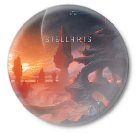 Значок с принтом Stellaris в Белгороде,  металл | круглая форма, металлическая застежка в виде булавки | stellaris