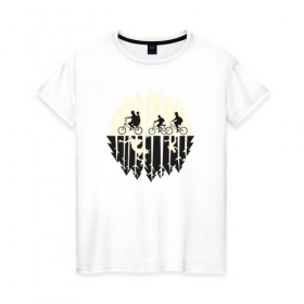 Женская футболка хлопок с принтом A Ride в Белгороде, 100% хлопок | прямой крой, круглый вырез горловины, длина до линии бедер, слегка спущенное плечо | stranger things | очень странные дела