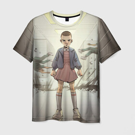Мужская футболка 3D с принтом Girl в Белгороде, 100% полиэфир | прямой крой, круглый вырез горловины, длина до линии бедер | stranger things | очень странные дела