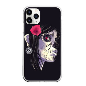 Чехол для iPhone 11 Pro Max матовый с принтом Dia de Muertos в Белгороде, Силикон |  | женщина | мексика | праздник | скелет | хэллоуин | череп