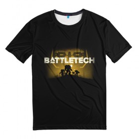 Мужская футболка 3D с принтом BattleTech 2 в Белгороде, 100% полиэфир | прямой крой, круглый вырез горловины, длина до линии бедер | battletech