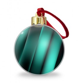Ёлочный шар с принтом Emerald lines в Белгороде, Пластик | Диаметр: 77 мм | абстракция | геометрия | зеленый